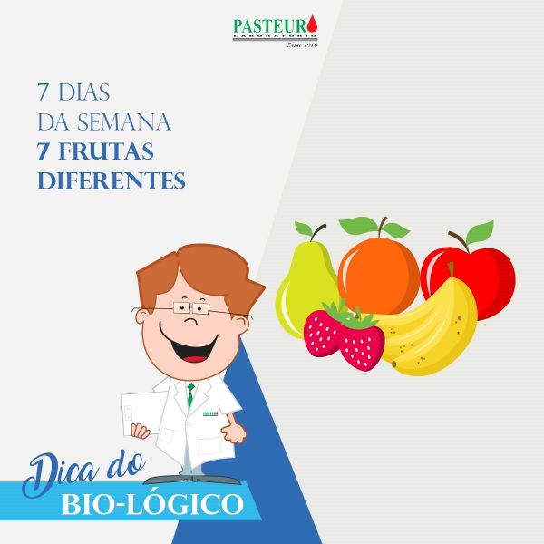  7 dias da semana 7 frutas diferentes!